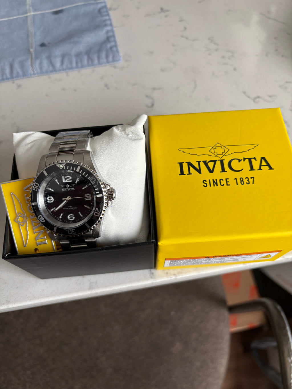 Invicta Pro Diver watch silver and black with original box