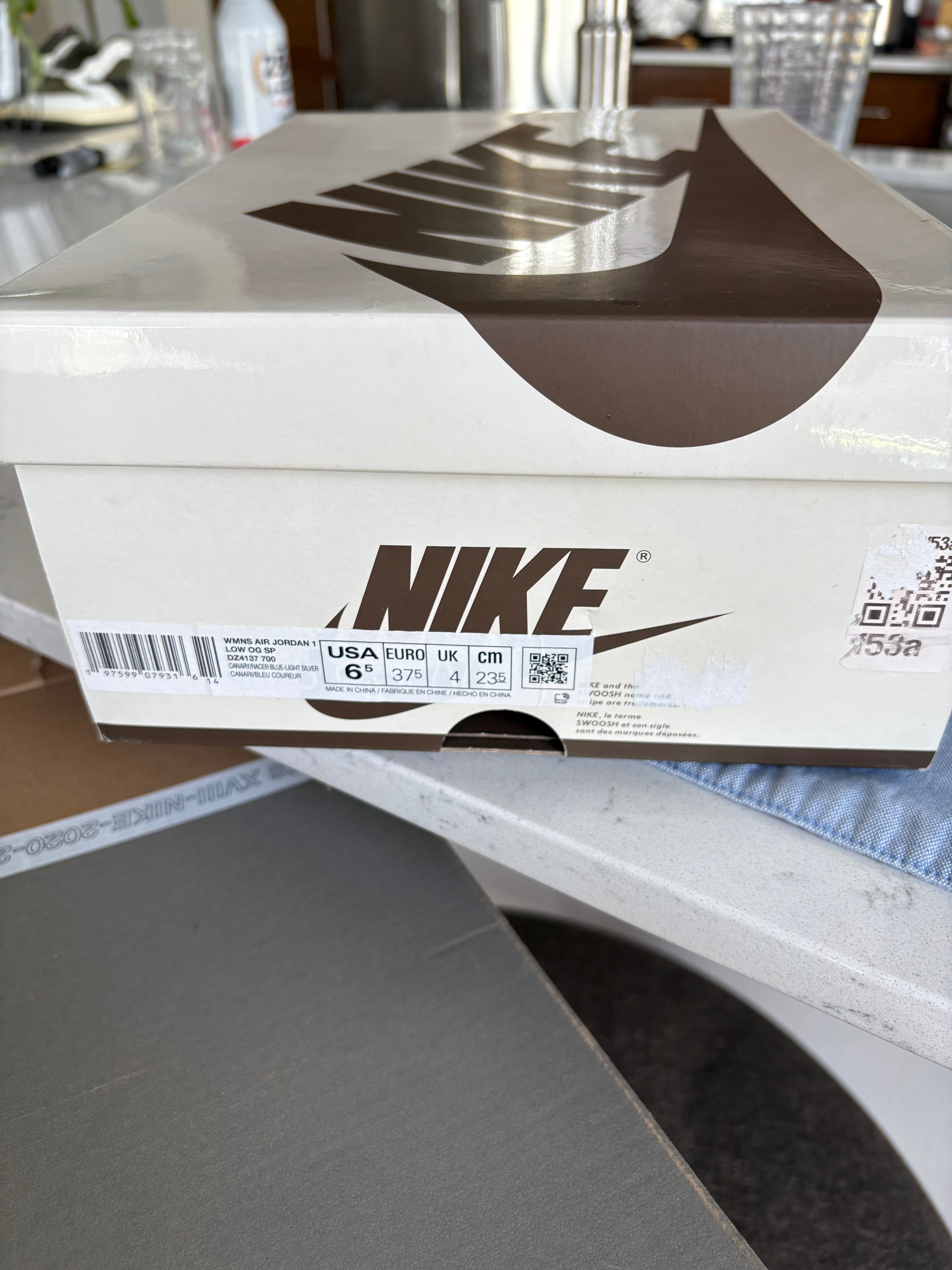 Travis Scott x Air Jordan 1 Low “Canary” — Men’s Size 5