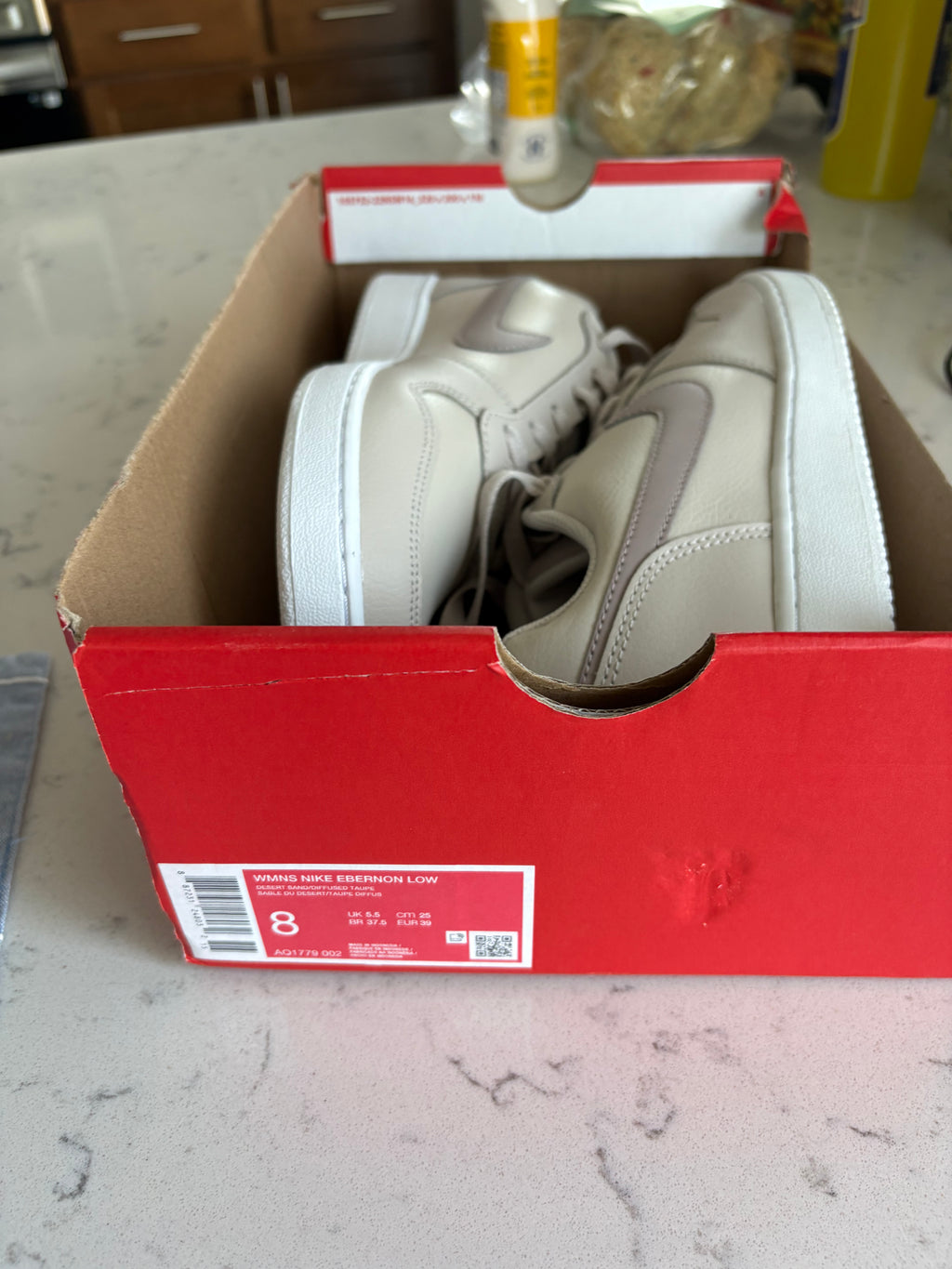 Nike Ebernon Low "Light Bone/Khaki" — Women's Size 8