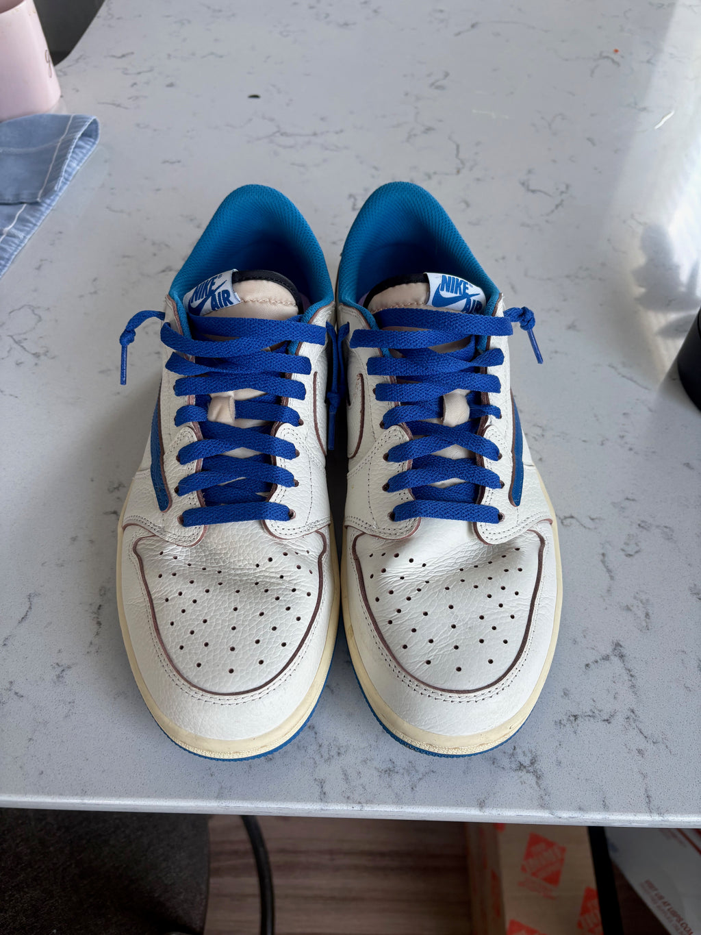 Travis Scott x Air Jordan 1 Low "University Blue" – Size 10 (Used, With Box)