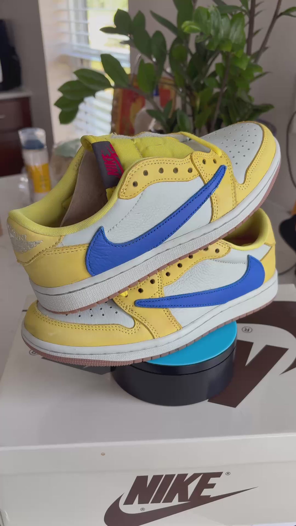 Travis Scott x Air Jordan 1 Low “Canary” — Men’s Size 5