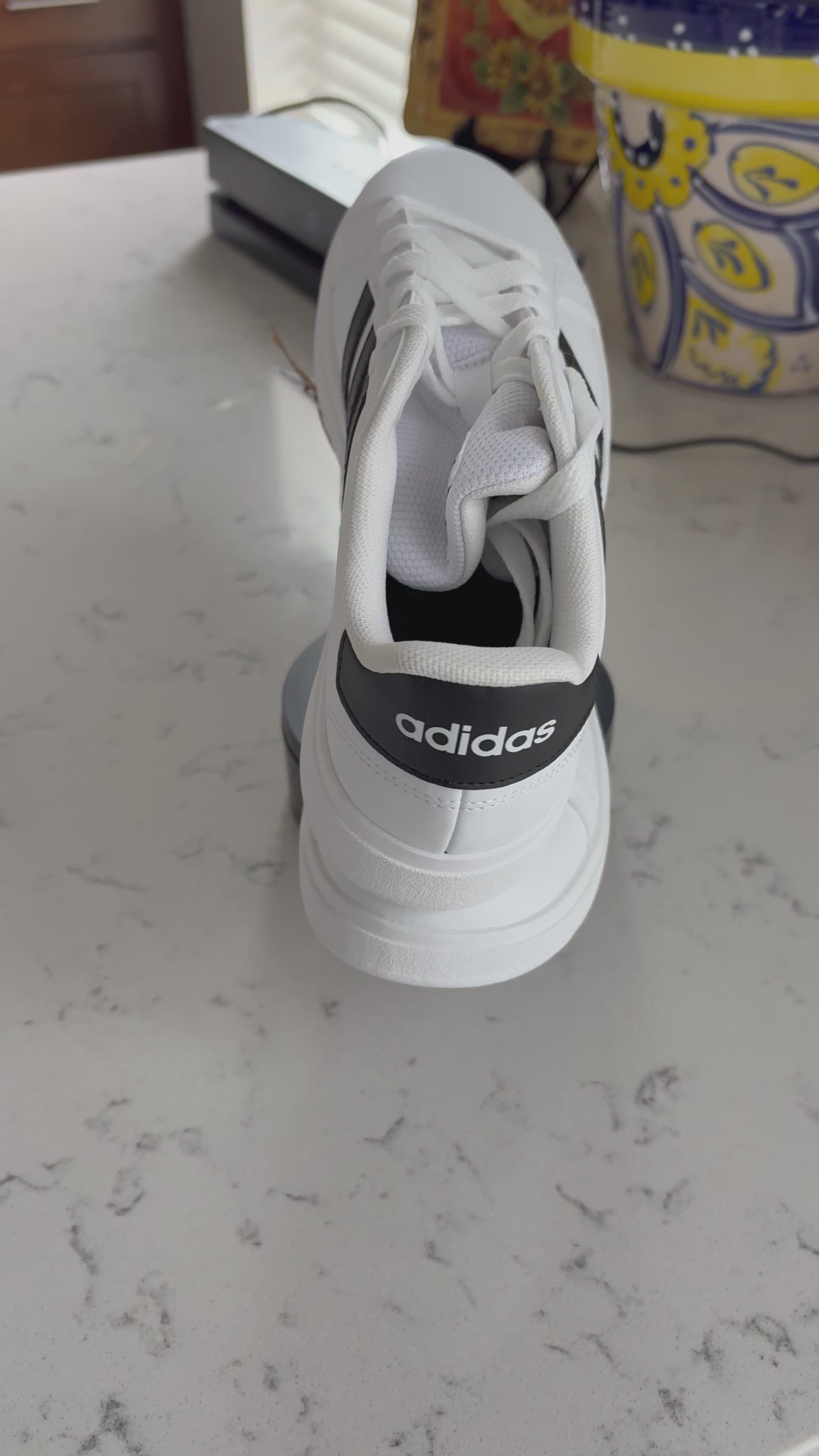 Adidas Grand Court 2.0 K "White/Black" — Kids Size 5