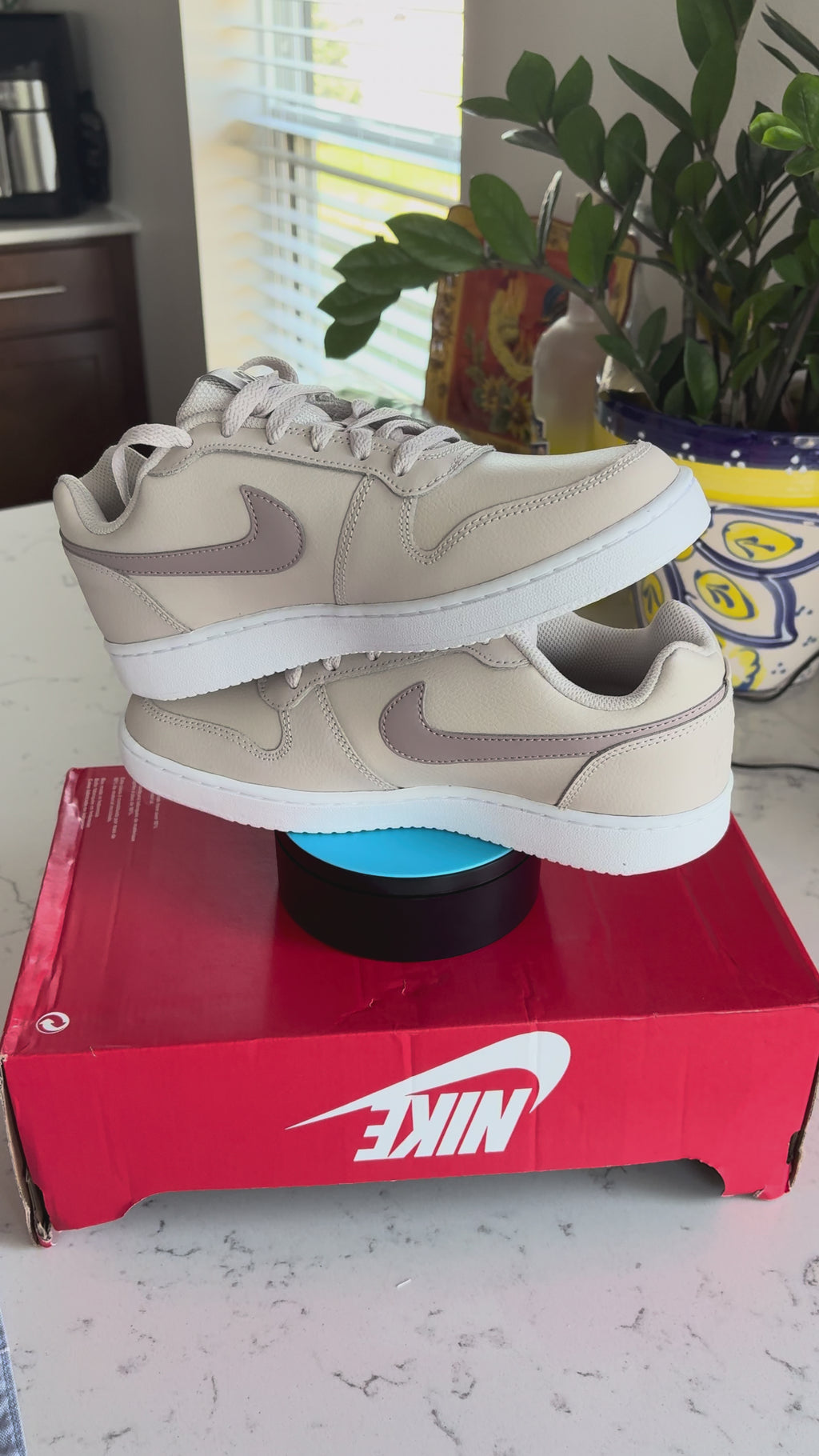 Nike Ebernon Low "Light Bone/Khaki" — Women's Size 8