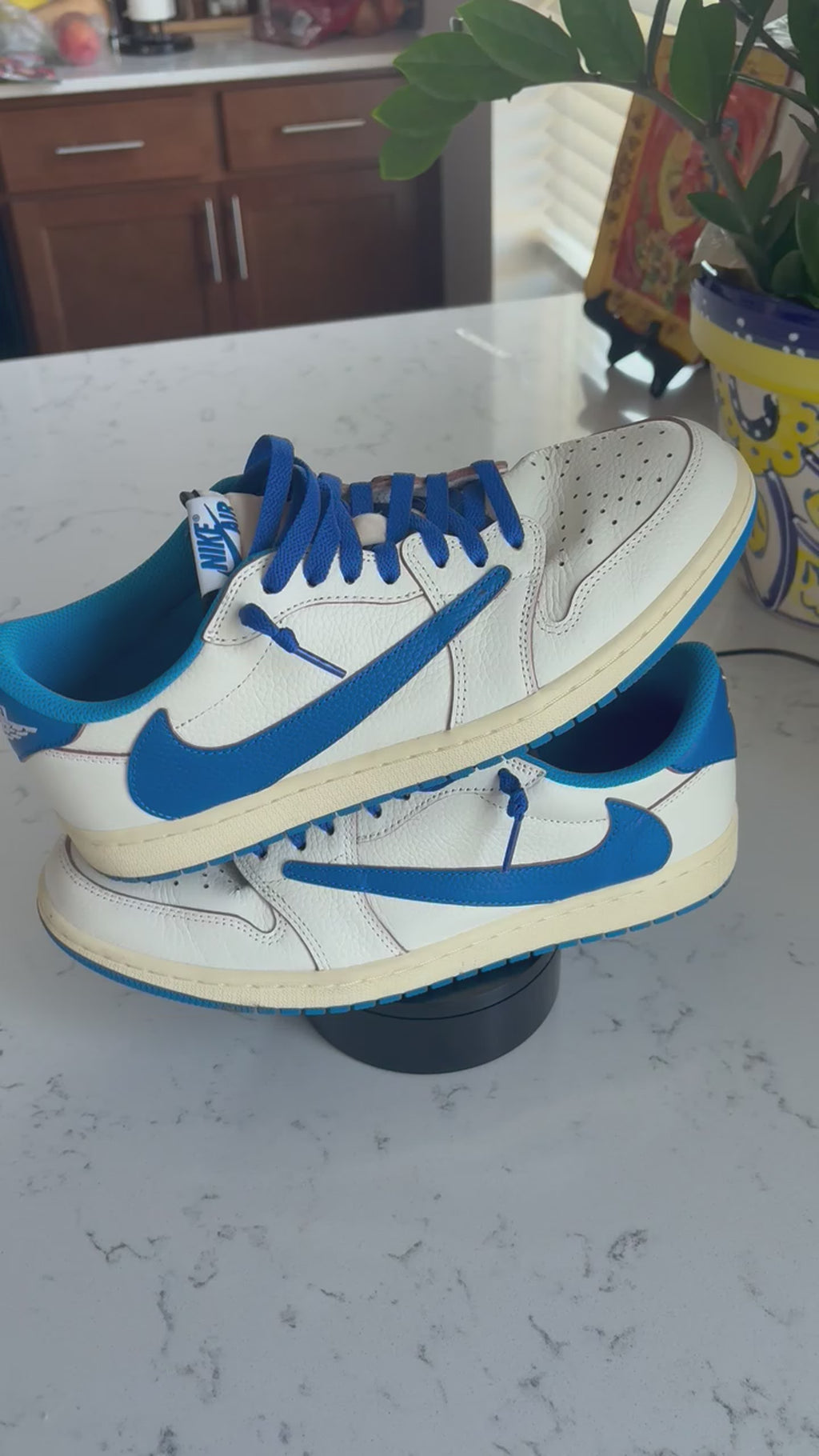 Travis Scott x Air Jordan 1 Low "University Blue" – Size 10 (Used, With Box)