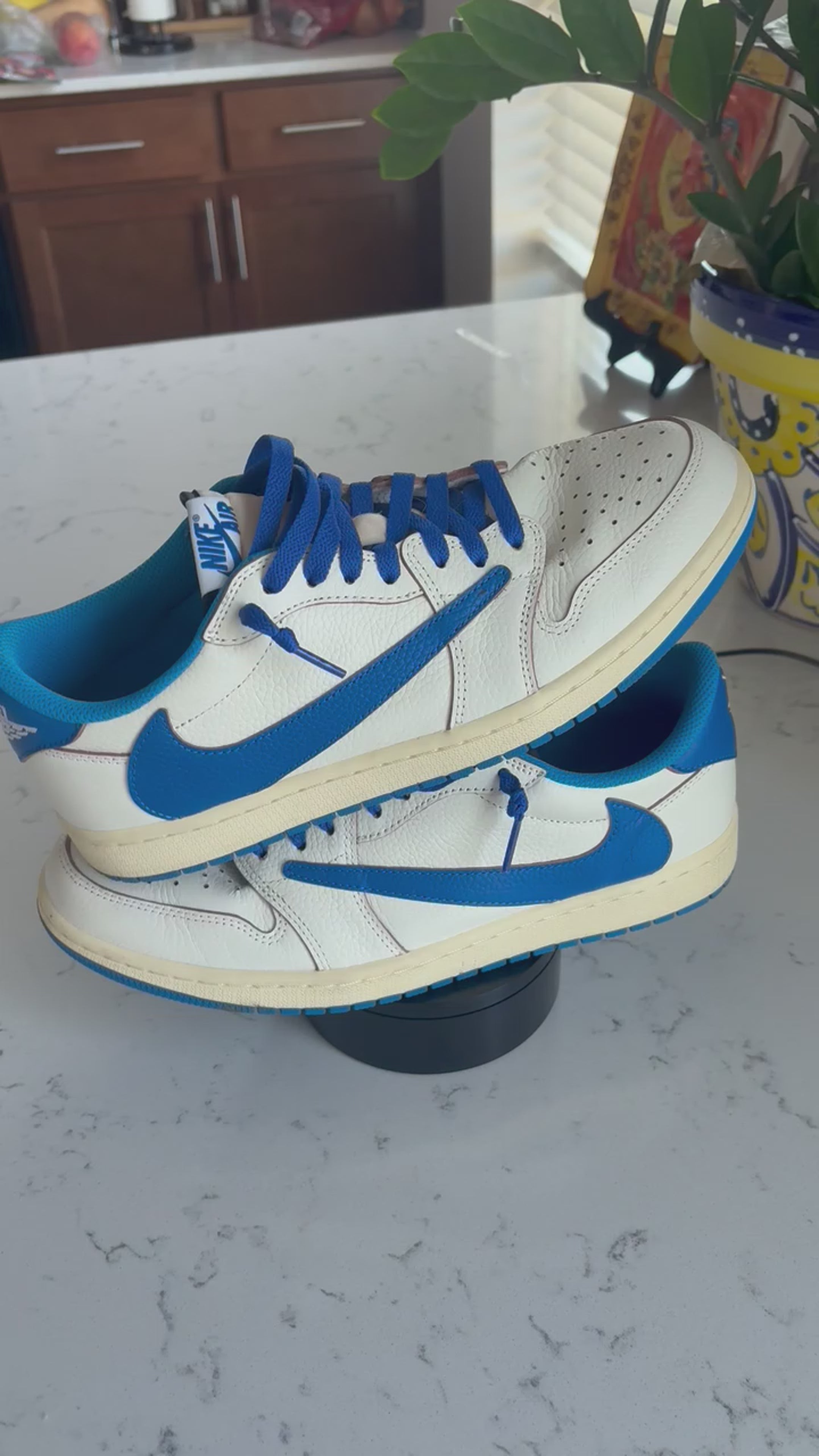 Travis Scott x Air Jordan 1 Low "University Blue" – Size 10 (Used, With Box)