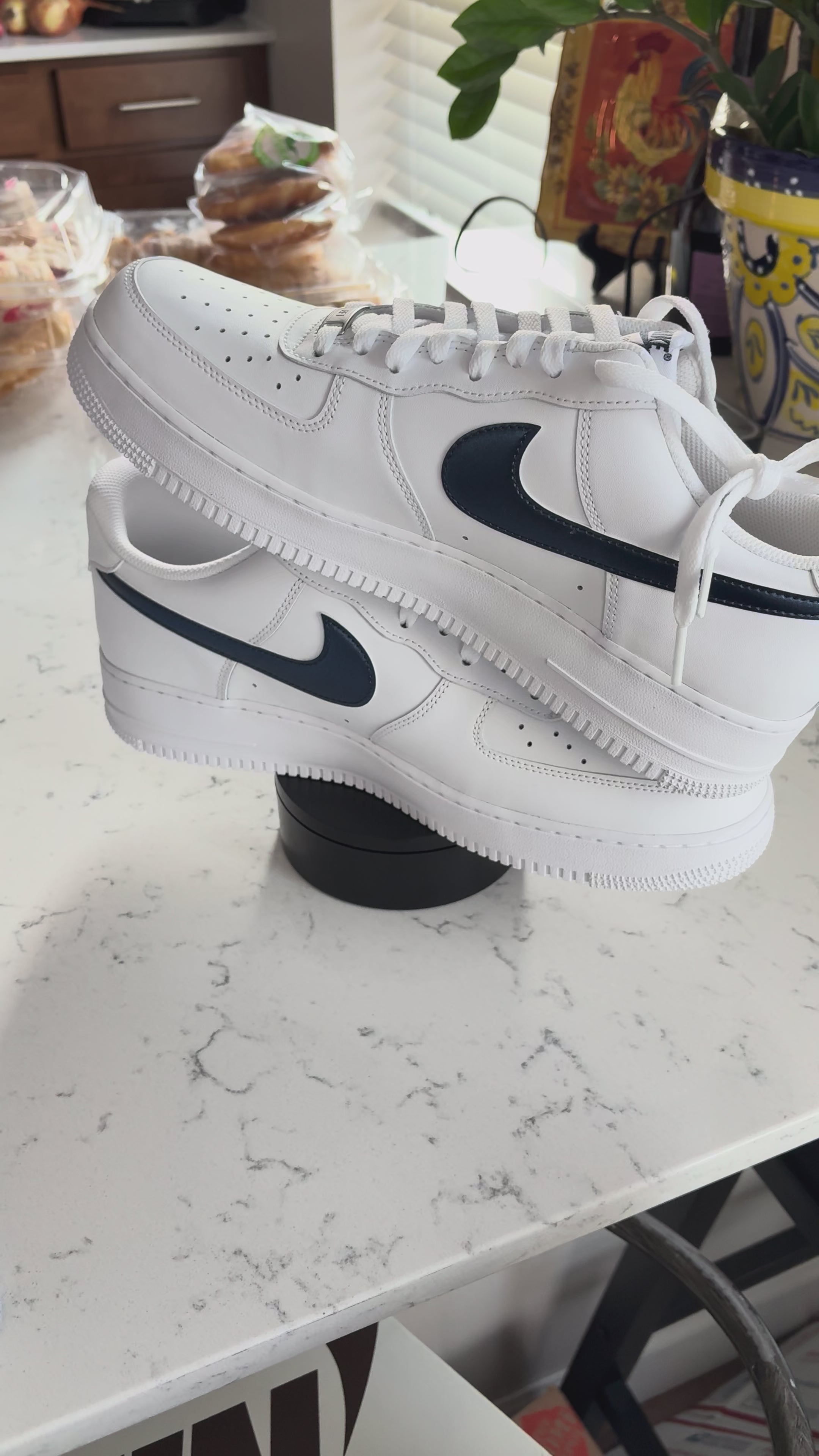 Nike Air Force 1 '07 LV8 "USA" White/Midnight Navy — Men's Size 12