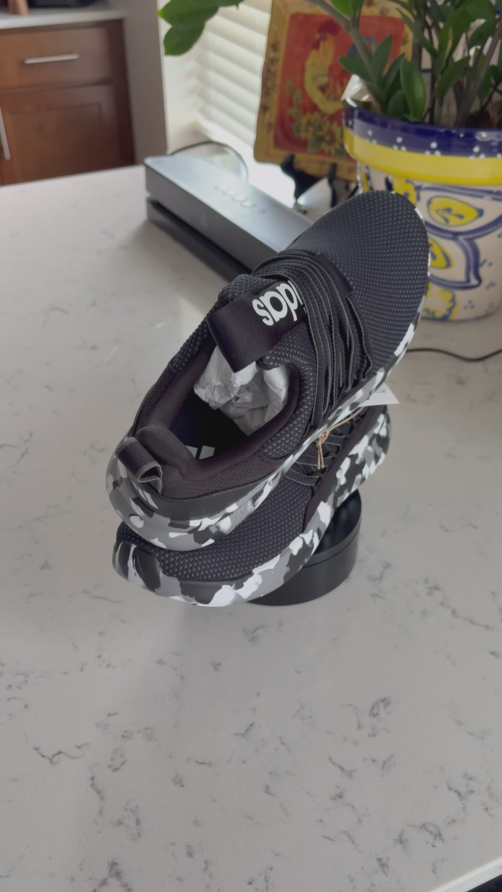 Adidas Lite Racer Adapt 7.0 K "Triple Black" — Kids Size 5